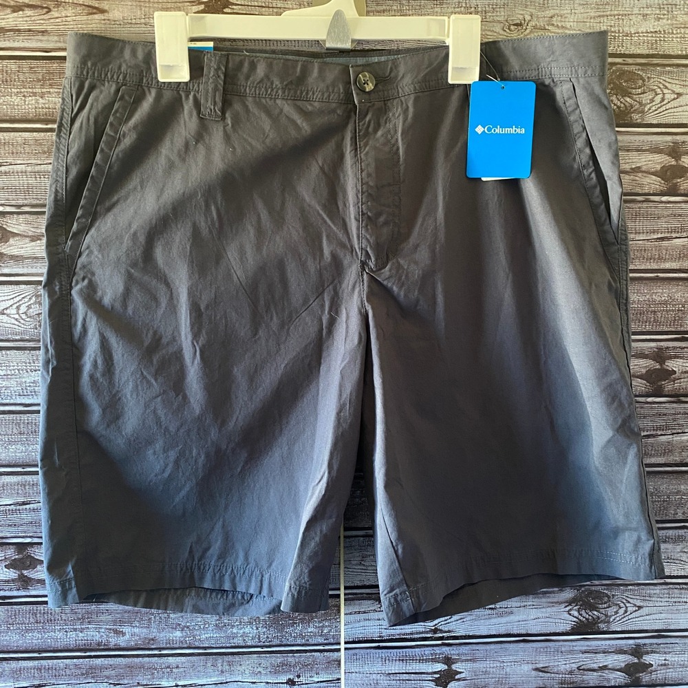 Columbia Men's Washed Out Shorts Size 38 Gray Pockets Logo NWT